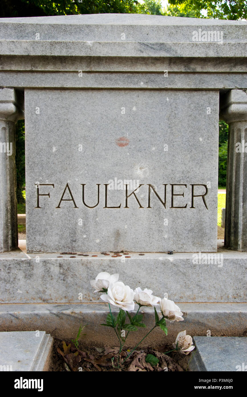 Grave of Nobel Prize winning author, William Faulkner, at Oxford