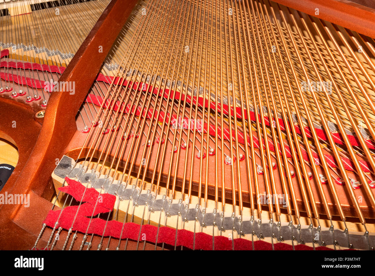 Frame of a grand piano - selective focus Stock Photo