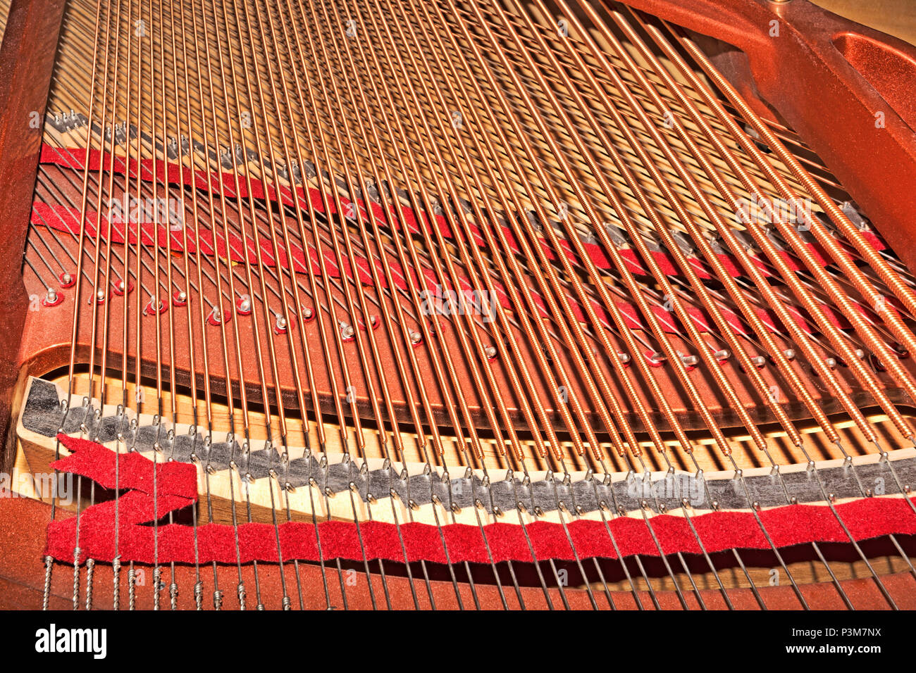Frame of a grand piano - selective focus Stock Photo