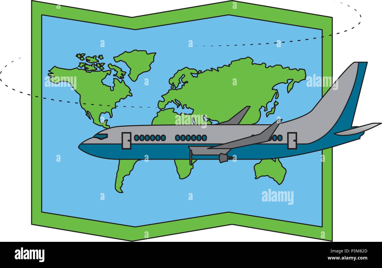airplane transport travel map world Stock Vector Image & Art - Alamy