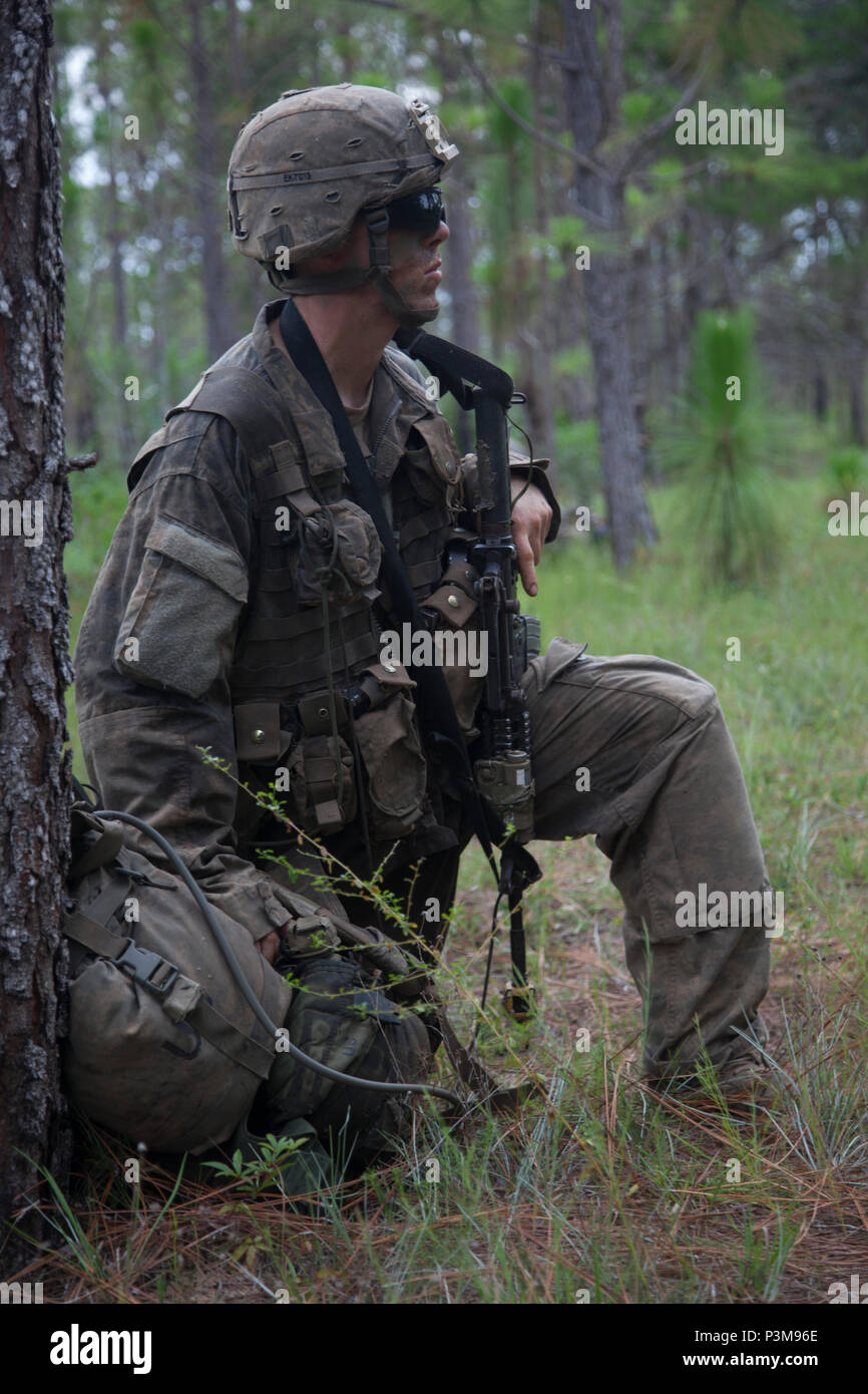 A U.S. Army Ranger student, assigned to the Airborne and Ranger ...