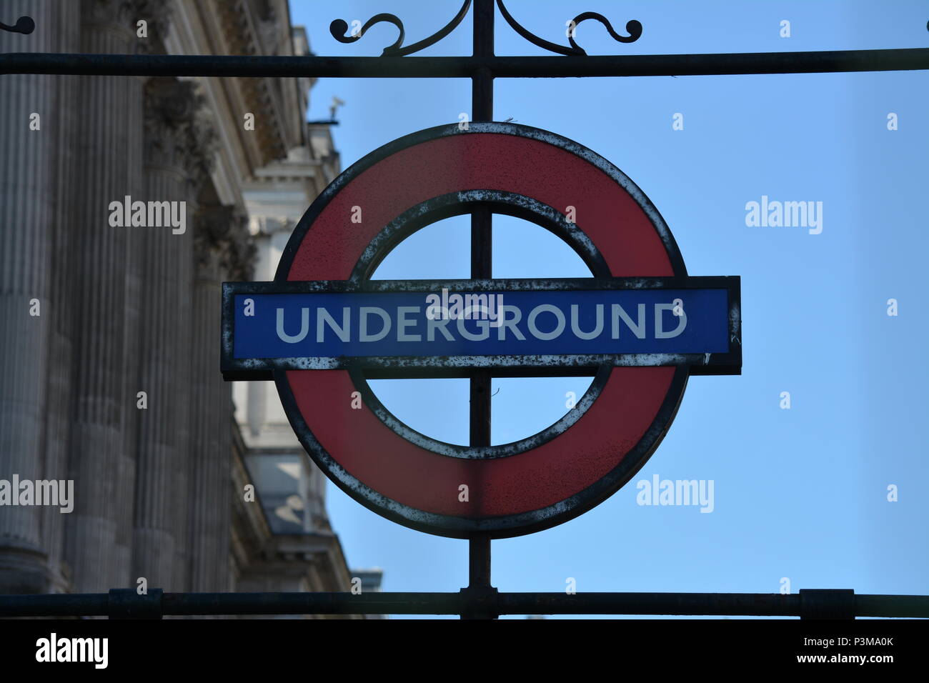 London Underground Roundel station sign in London, England, United ...