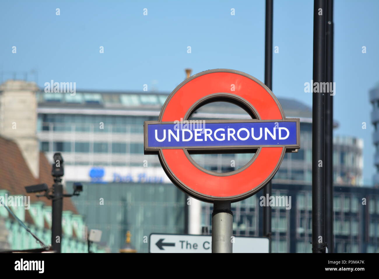 London Underground Roundel station sign in London, England, United ...