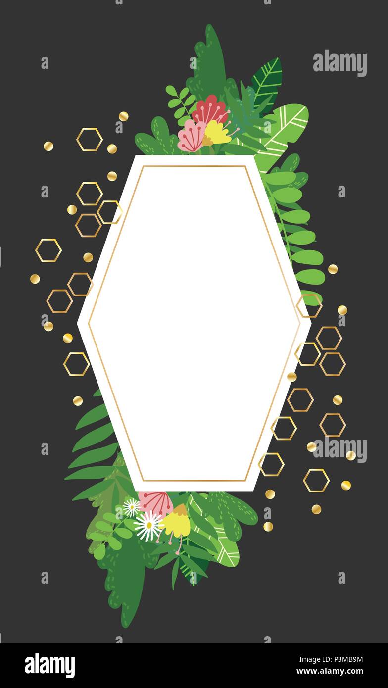 Geometric botanical vector design frame Stock Vector Image & Art - Alamy