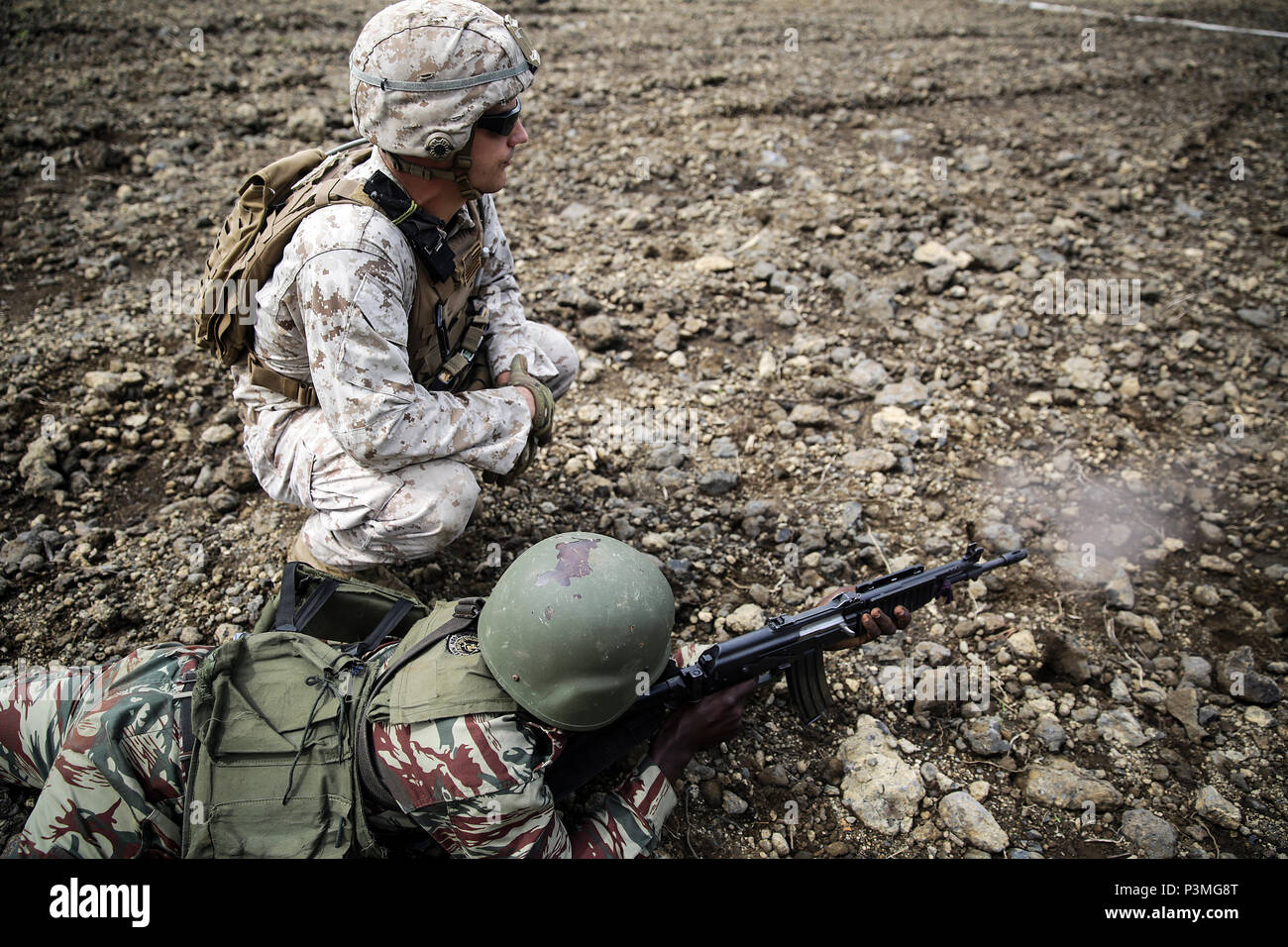 Cameroonian Forces Fusiliers Marins et Palmeurs de Combat conduct ...