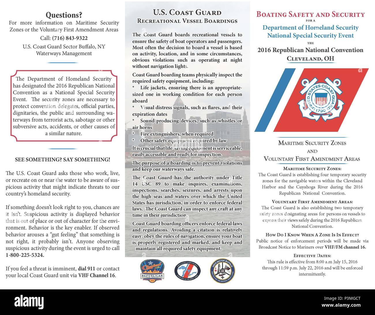 The Coast Guard has established temporary security zones for navigable