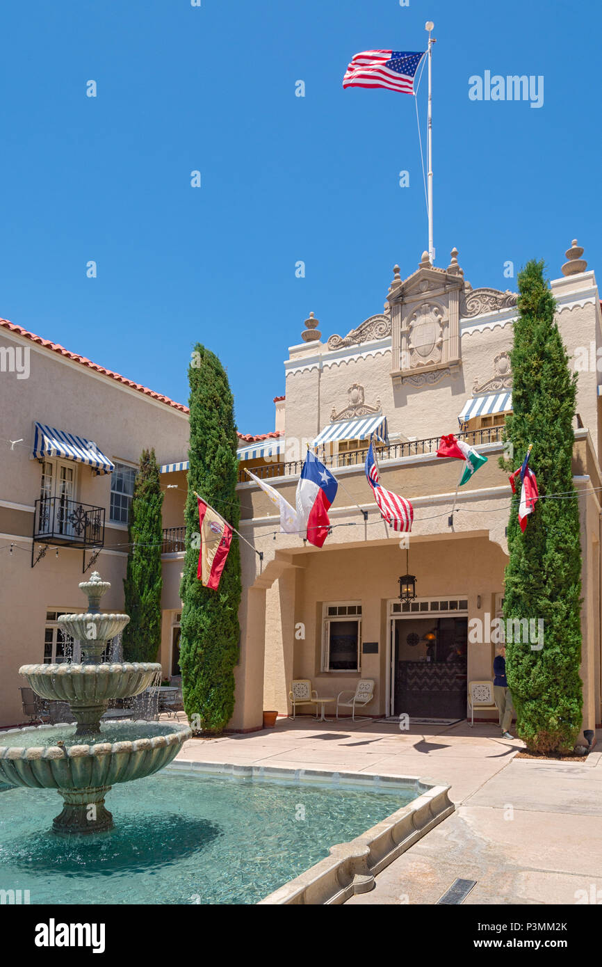 Texas, Presidio County, Marfa, Hotel El Paisano completed 1930 Stock