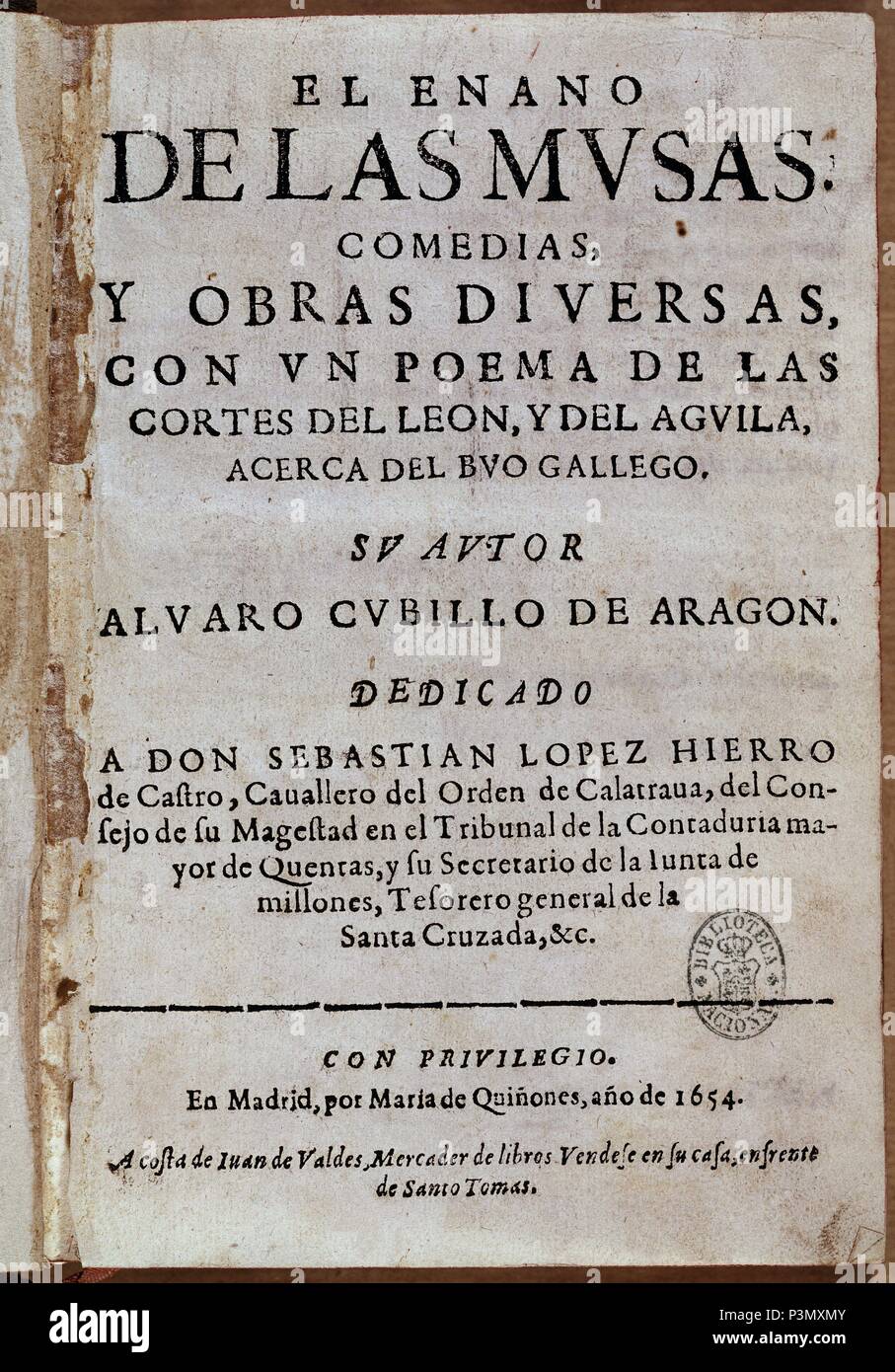 EL ENANO DE LAS MUSAS. Author: CUBILLO ALVARO. Location: BIBLIOTECA NACIONAL-COLECCION, MADRID, SPAIN. Stock Photo