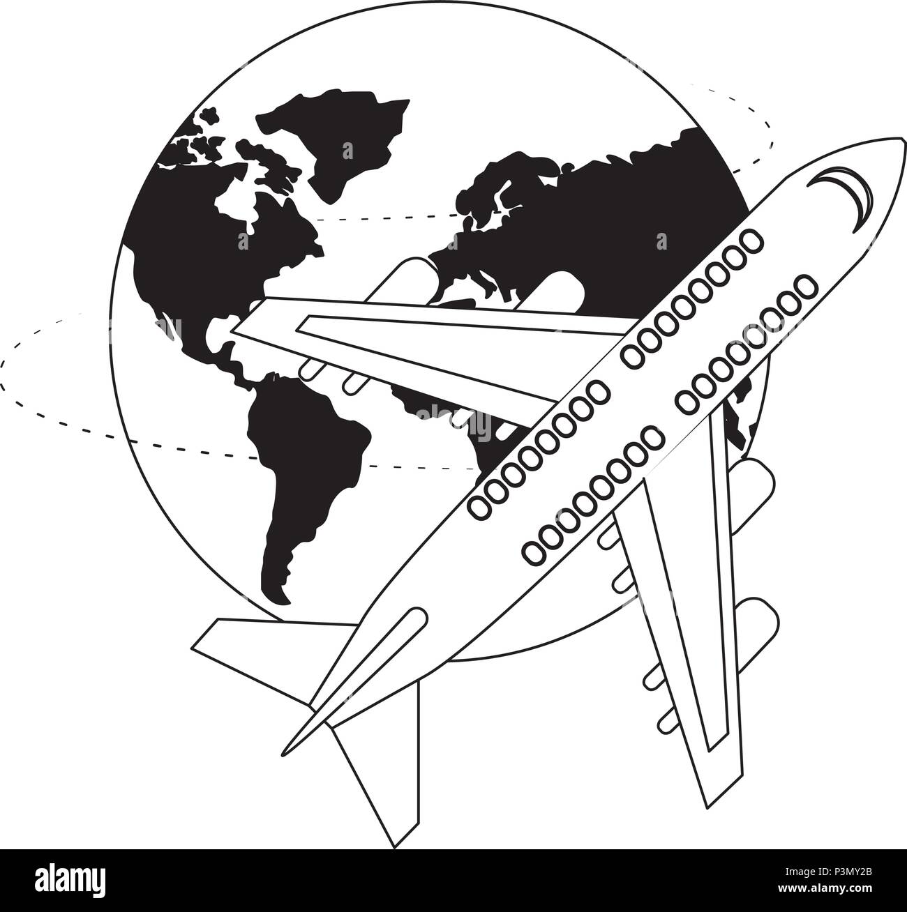 travel airplane vacations around of world Stock Vector Image & Art - Alamy