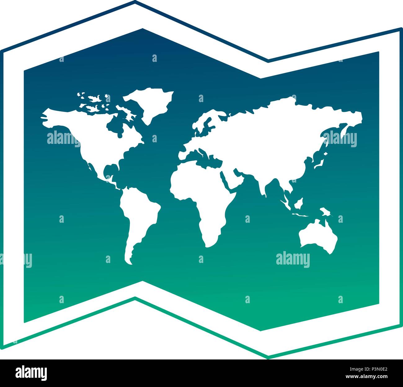 world paper map icon Stock Vector Image & Art - Alamy