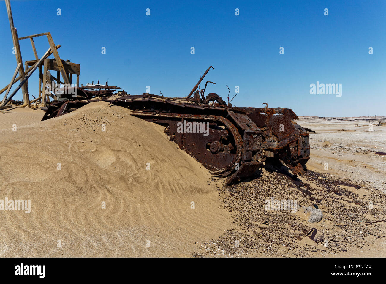 Namibia abandoned diamon mines Stock Photo