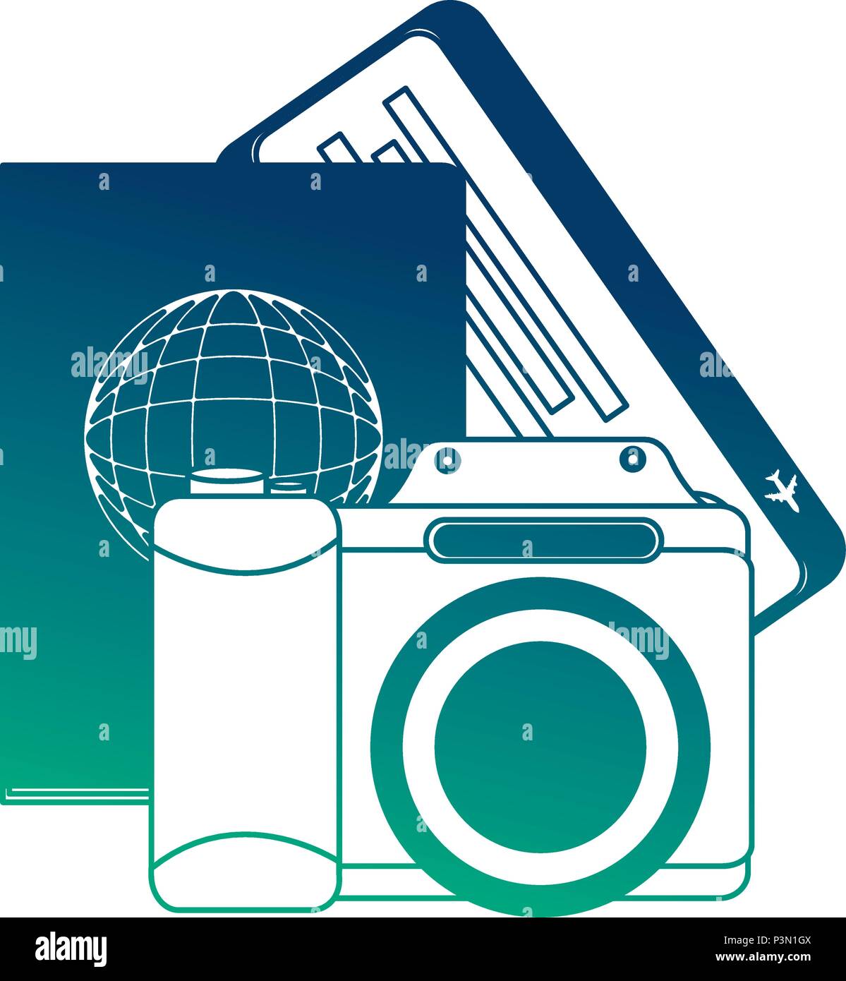 tourism and travel set icons Stock Vector Image & Art - Alamy