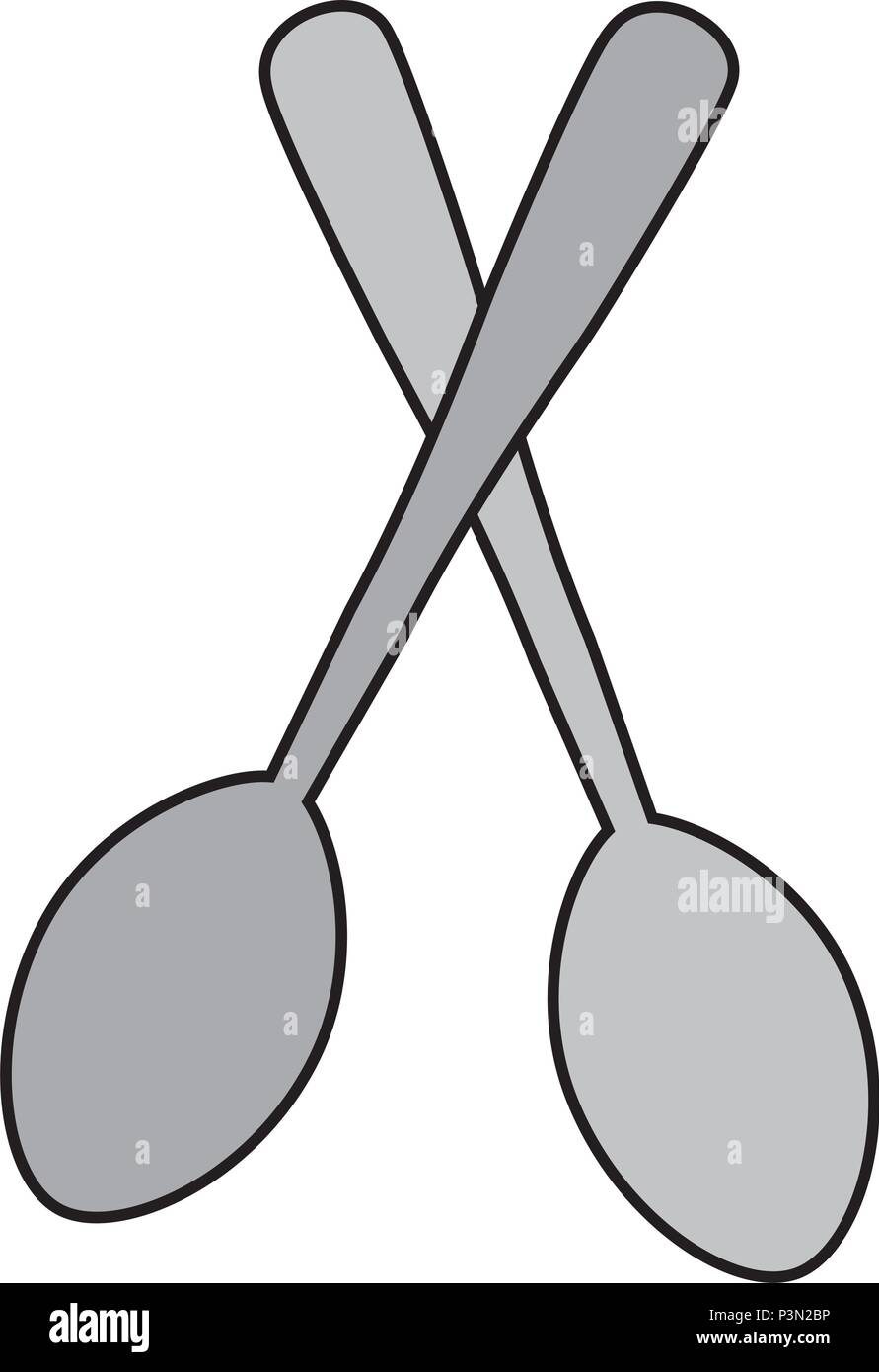 spoons crossed isolated icon Stock Vector Image & Art - Alamy