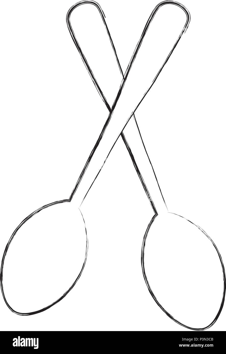 spoons crossed isolated icon Stock Vector Image & Art Alamy