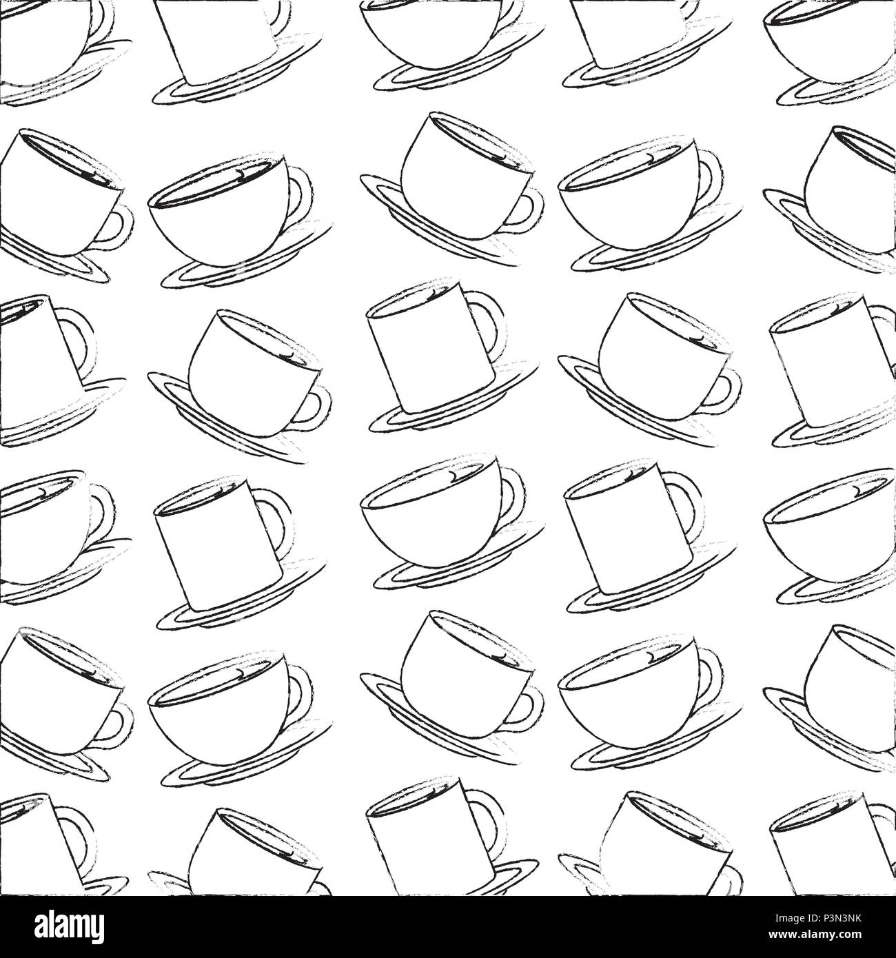 delicious coffee cup pattern Stock Vector Image & Art Alamy