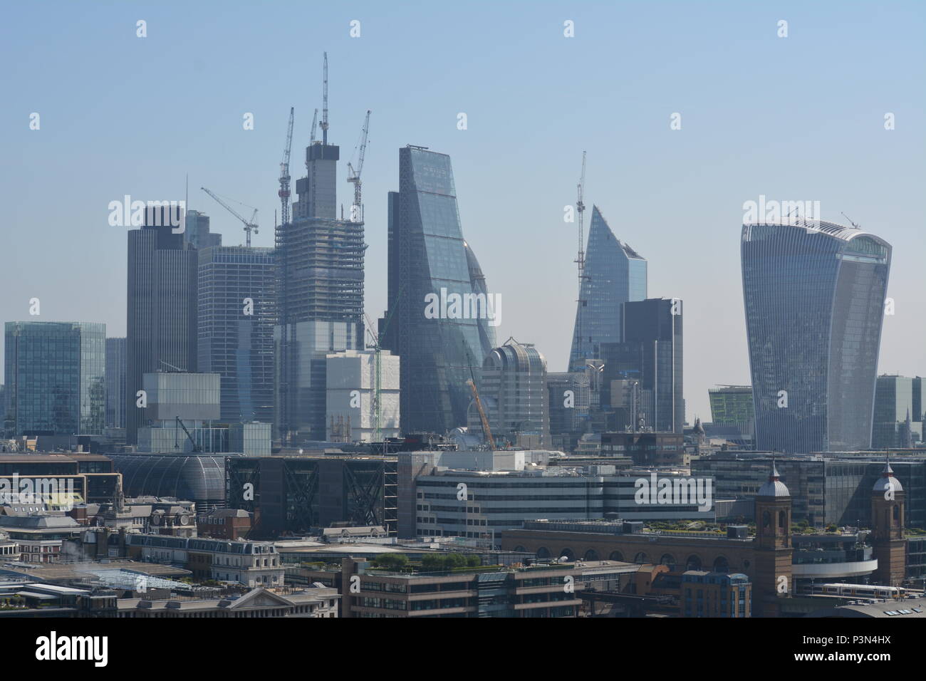 The London Skyline as seen from the rooftop of the Tate Modern museum ...