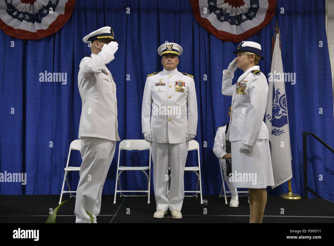 Commanding Officers Inspection Lt. Cmdr. Matthew J. Meskun as he relieves Cmdr. Nicole D. Rodriquez as ...
