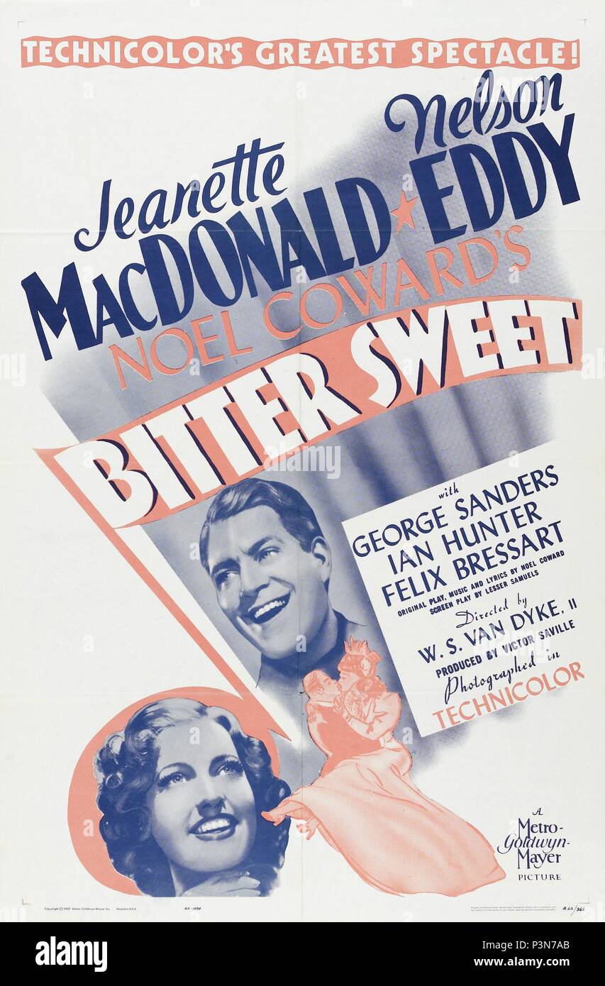 Original Film Title: BITTER SWEET.  English Title: BITTER SWEET.  Film Director: W. S. VAN DYKE.  Year: 1940. Credit: M.G.M. / Album Stock Photo