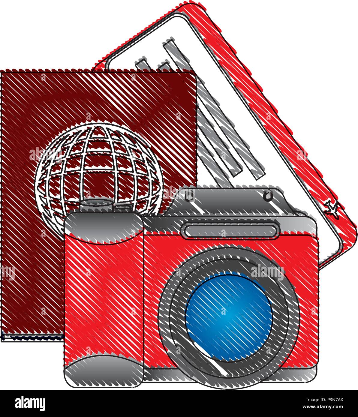 tourism and travel set icons Stock Vector Image & Art - Alamy