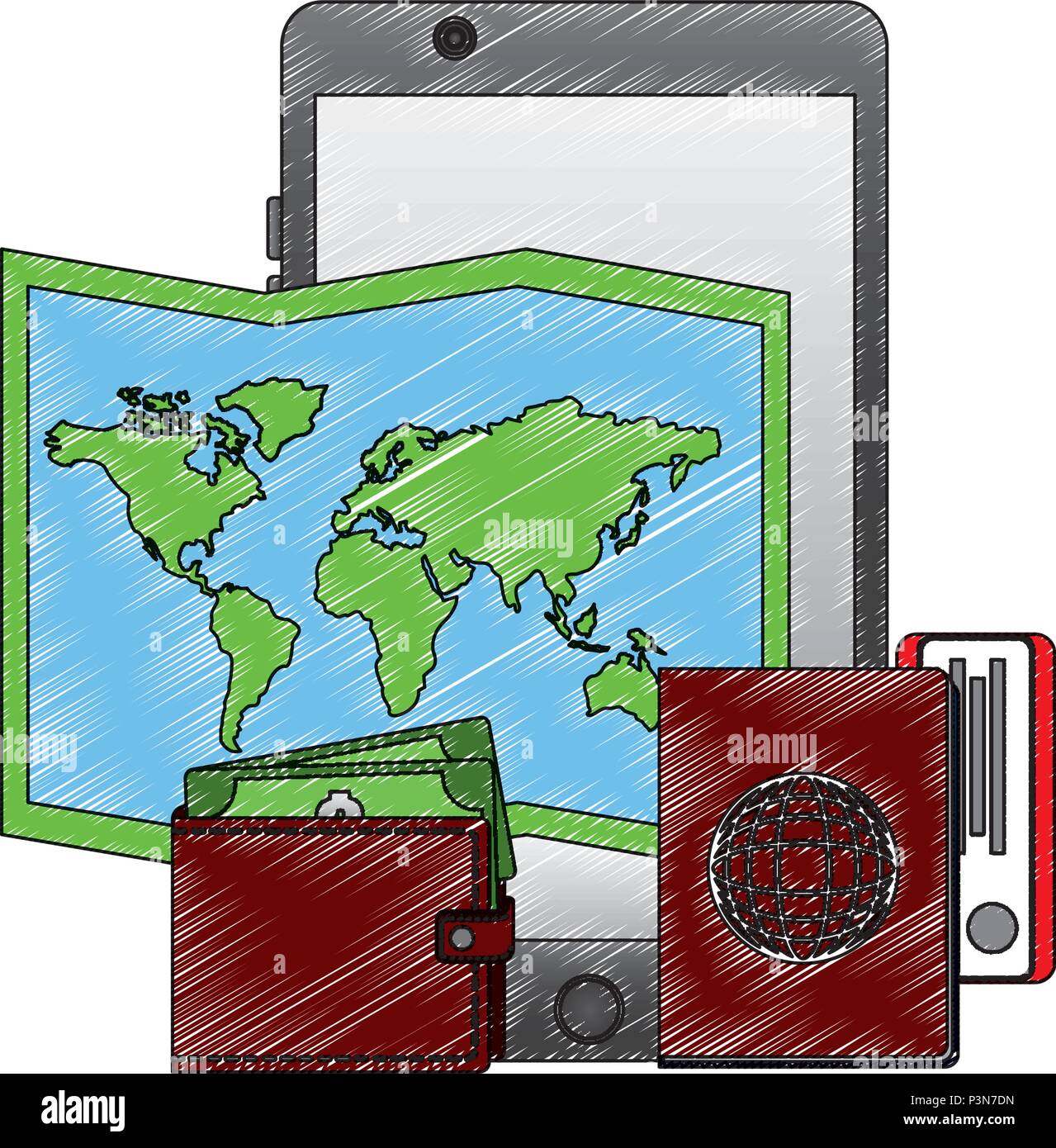 set tourism and travel icons Stock Vector Image & Art - Alamy