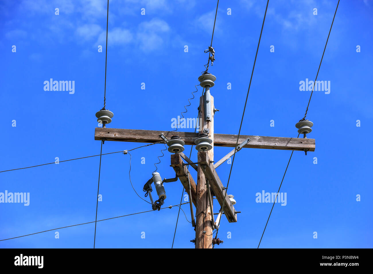 Telephone Poles And Wires Stock Photos & Telephone Poles And Wires