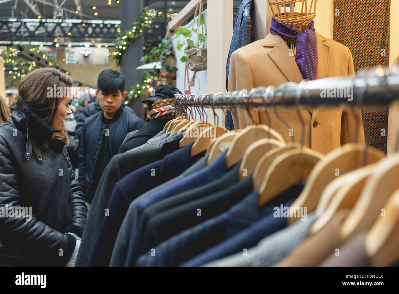 Retro second hand clothing shop spitalfields hires stock photography
