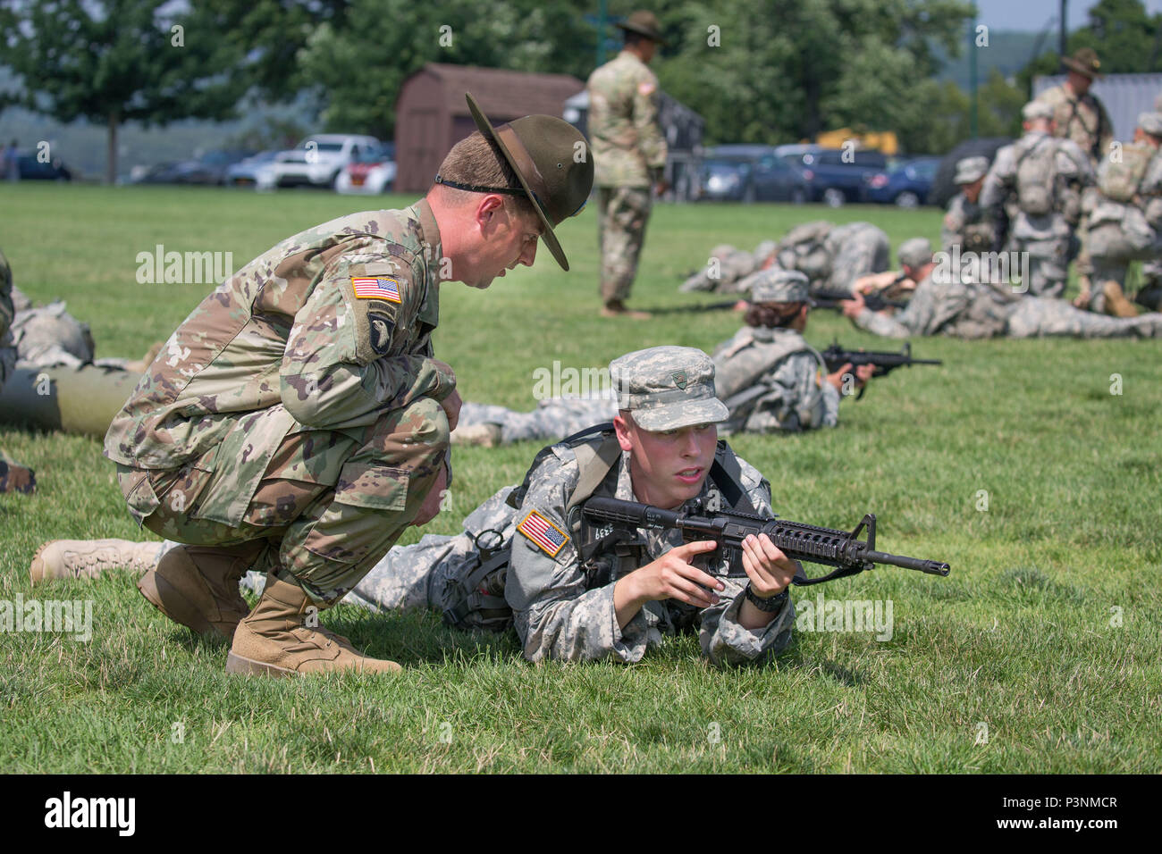 Staff Sgt. Kristopher K. Jackson, a drill sergeant stationed at Fort Benning, observes