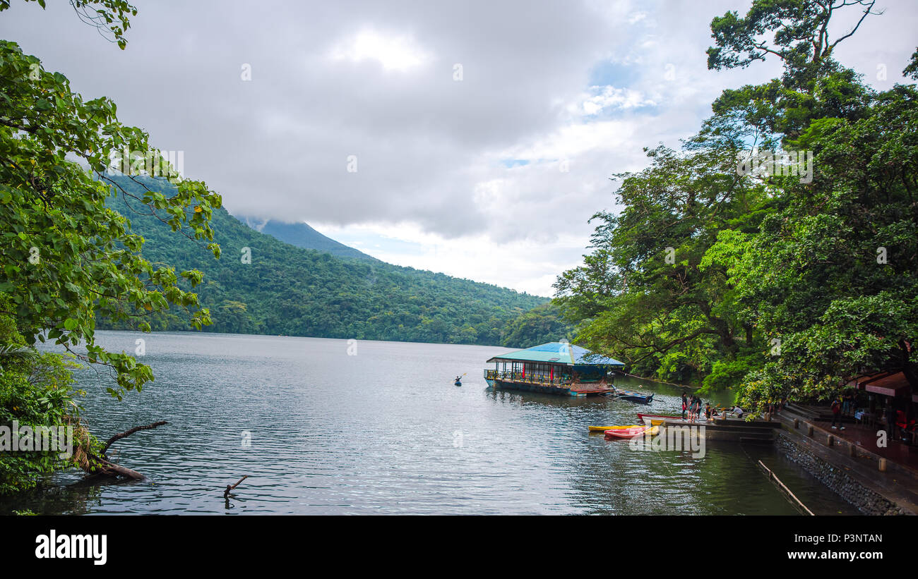 Serene Bulusan Lake at Sorsogon, Philippines. Stock Photo