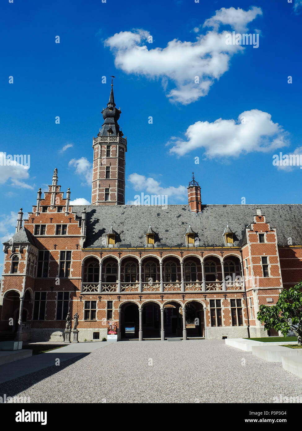 Newly renovated museum Hof van Buysleyden focussing on Burgundian court culture, located in Mechelen, Belgium Stock Photo
