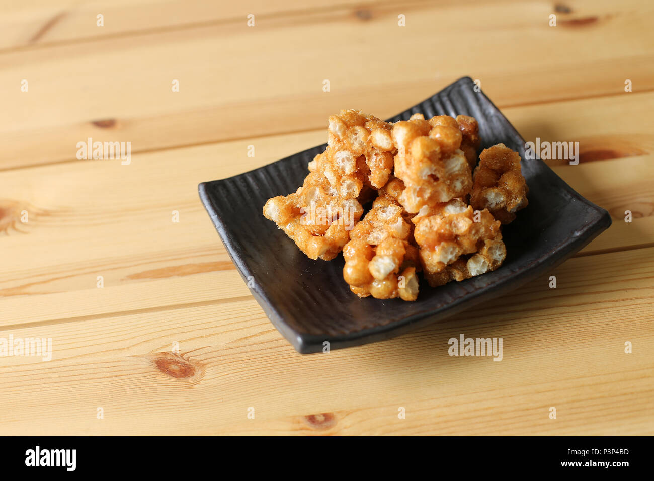 Korean traditional snack, sweet dessert on wooden table Stock Photo