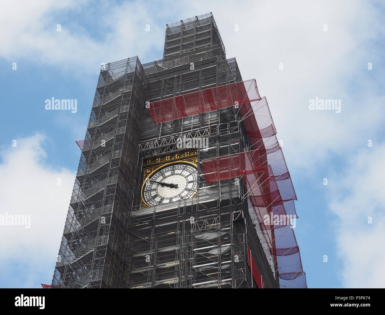 Big Ben Conservation Works At The Houses Of Parliament Aka Westminster Palace In London Uk Stock Photo Alamy