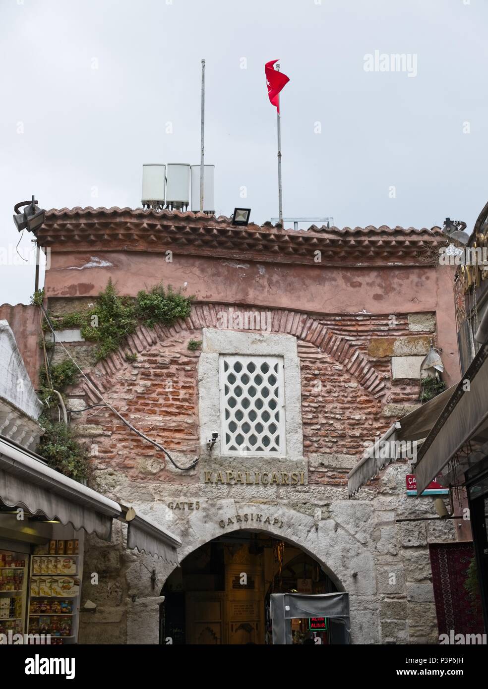 ISTANBUL, TURKEY - MAY 25 : Entrance to the Grand Bazaar in Istanbul Turkey on May 25, 2018 Stock Photo
