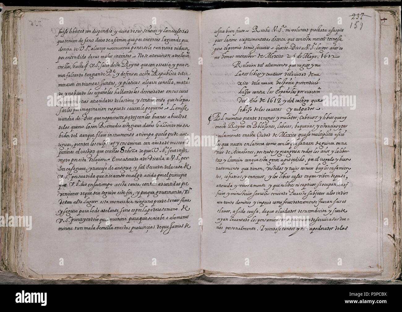 ALZAMIENTO DE NEGROS Y MULATOS 1612. Location: BIBLIOTECA NACIONAL-COLECCION, MADRID, SPAIN. Stock Photo