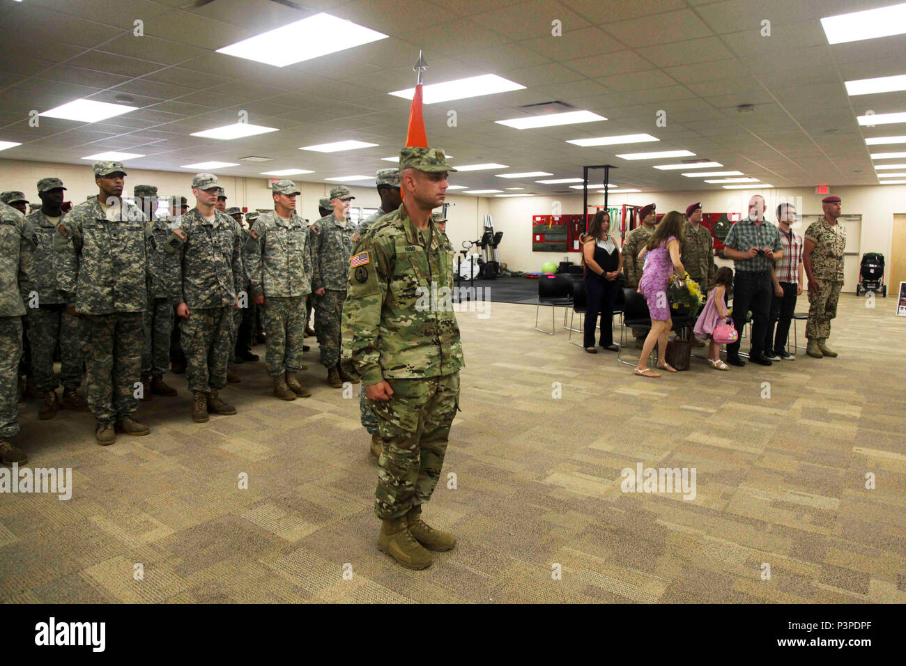 The 982nd Combat Camera Company, friends, and families conduct the ...