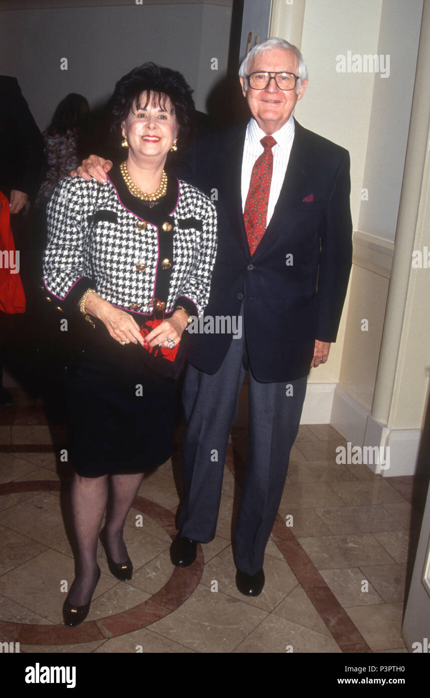 LOS ANGELES, CA - NOVEMBER 13: (L-R) Millicent Wise and husband Director Robert Wise attend Director Robert Wise Honored on November 13, 1991 in Los Angeles, California. Photo by Barry King/Alamy Stock Photo Stock Photo