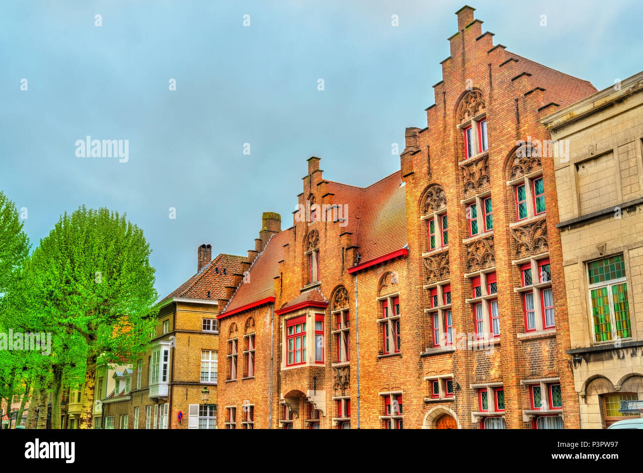 Traditional houses in Bruges, Belgium Stock Photo Alamy