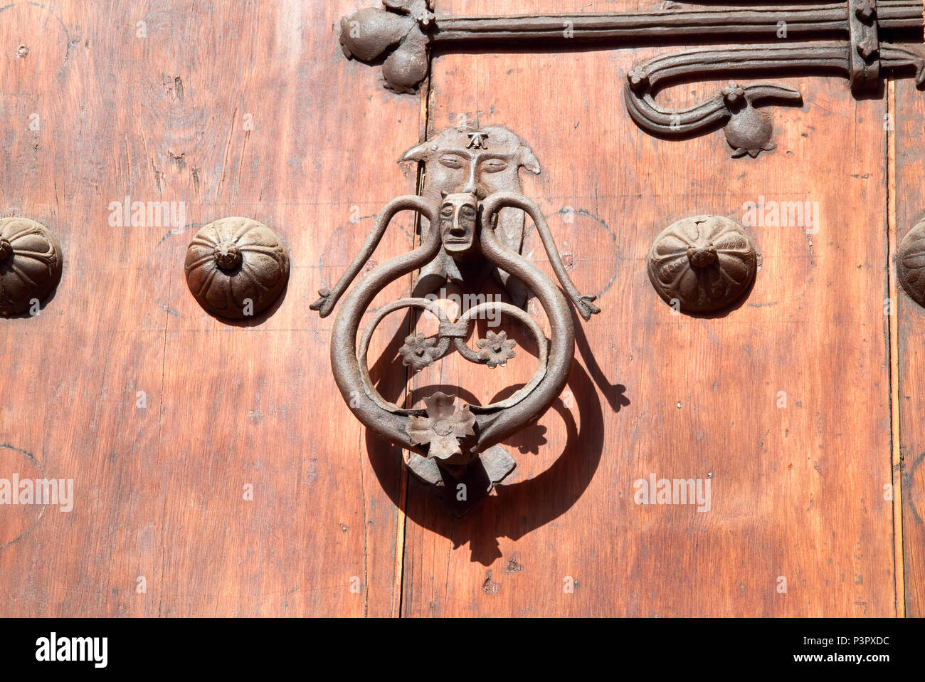 Retro old door handle antique style, Madrid, Spain Stock Photo Alamy
