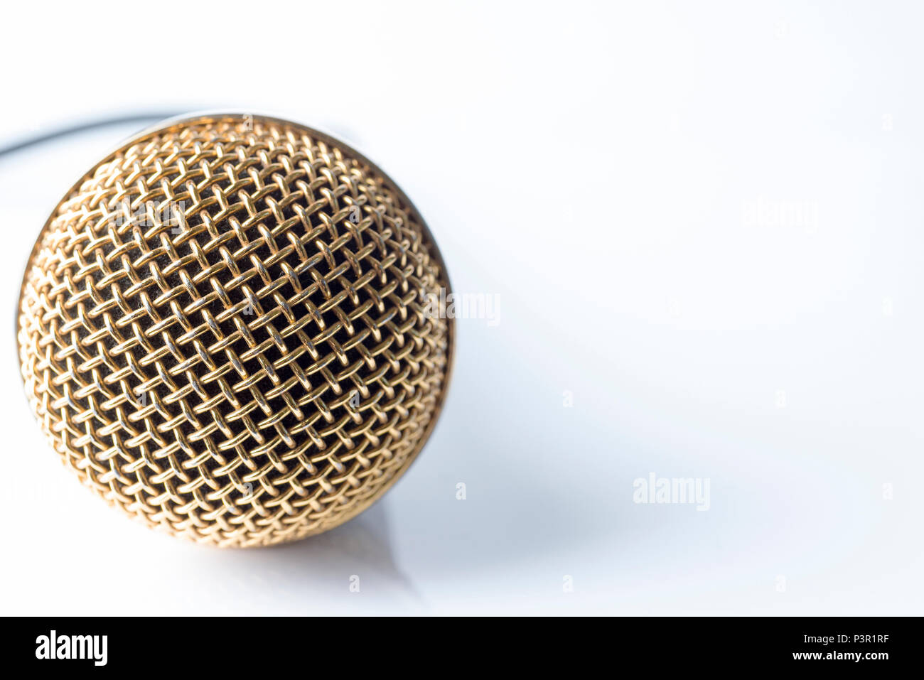 Gold microphone stand isolated hi res stock photography and images