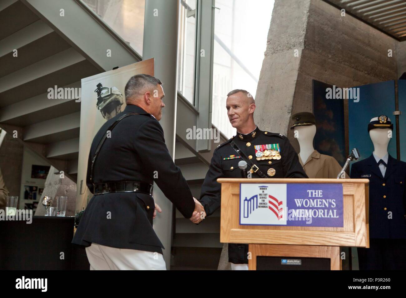 U.S. Marine Corps Col. Tyler J. Zagurski, right, commanding officer