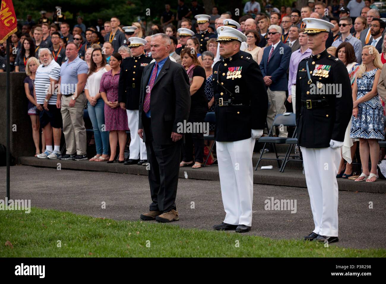 From left, retired U.S. Marine Corps Lt. Col. Jack Mathews; U.S. Marine
