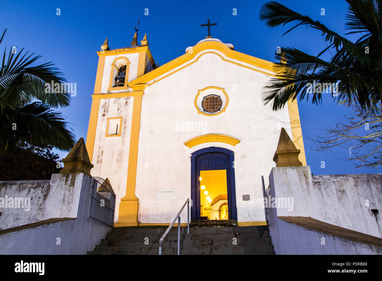 FLORIANÓPOLIS, SC - 27.06.2015: ARQUITETURA COLONIAL - Igreja Nossa Senhora da Imaculada Conceição, na Lagoa da Conceição, construída em 1751. (Foto: Ricardo Ribas / Fotoarena) Stock Photo