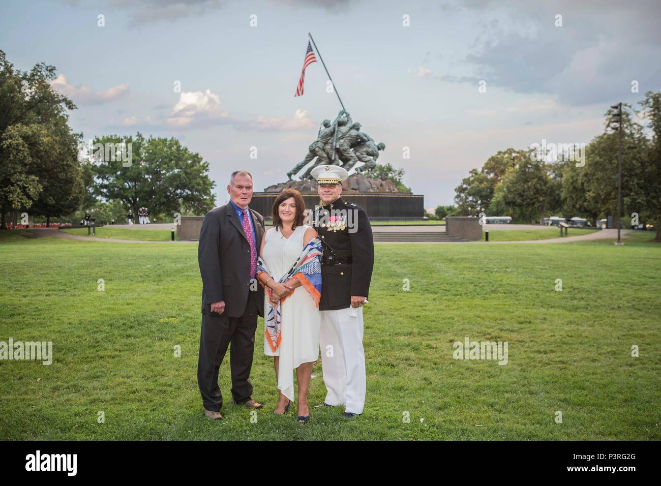 U.S. Marine Corps Maj. Gen. John Ewers, right, staff judge advocate to