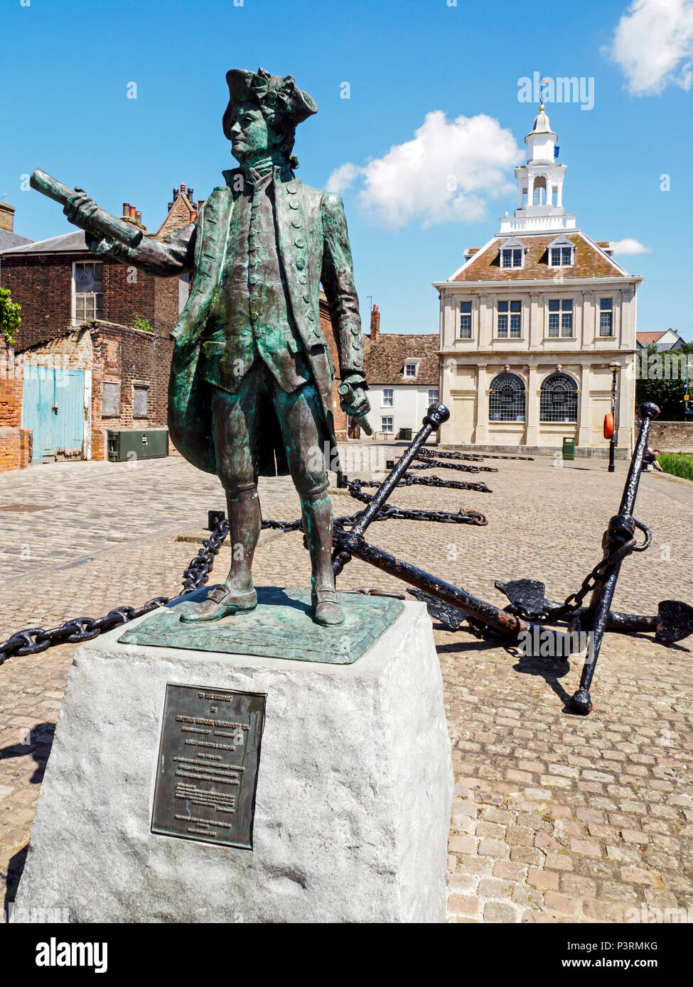 The statue of Captain George Vancouver in front of the Old Customs ...