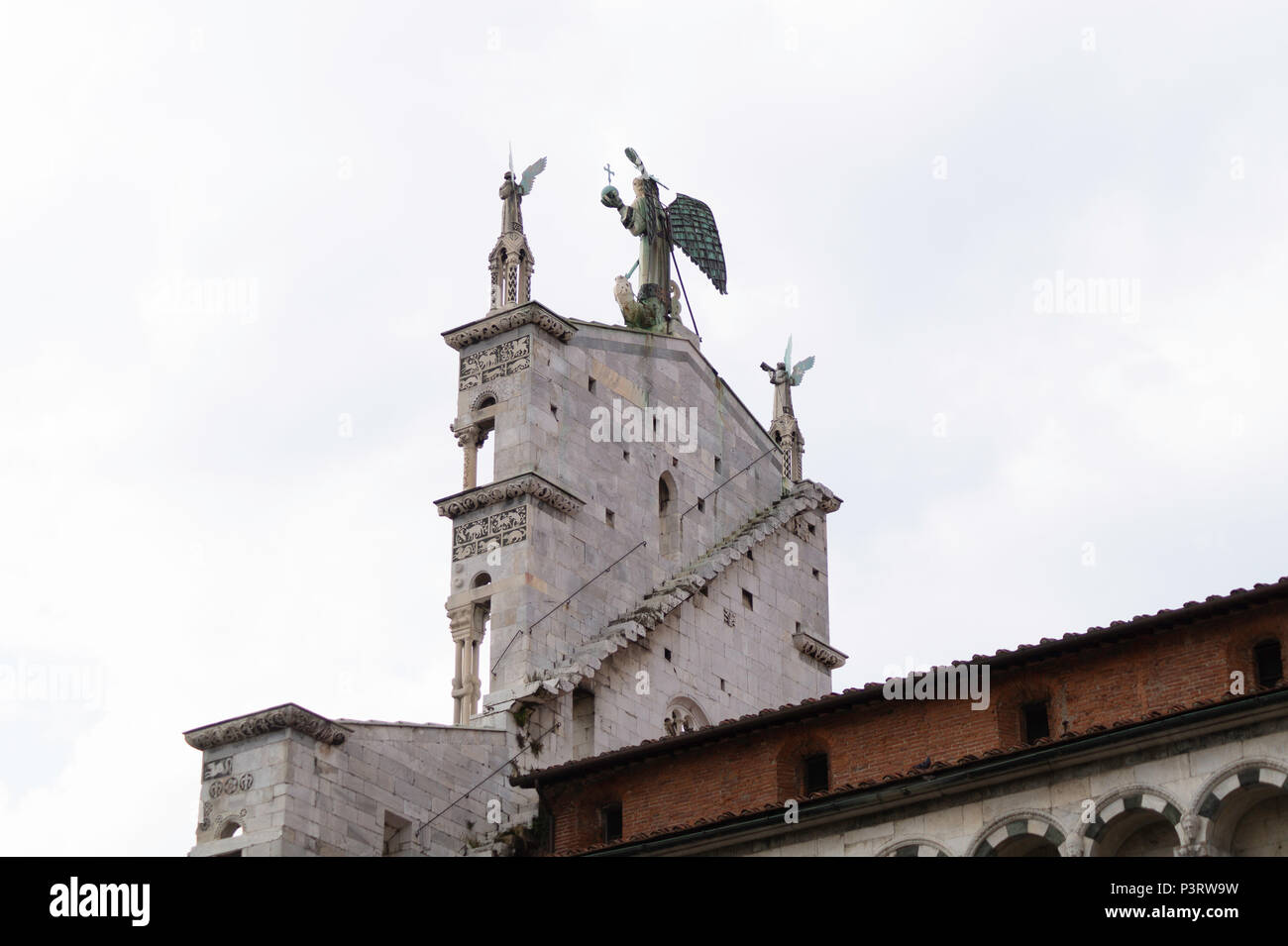 San Michele in Foro, showing the rear of the facade. Stock Photo