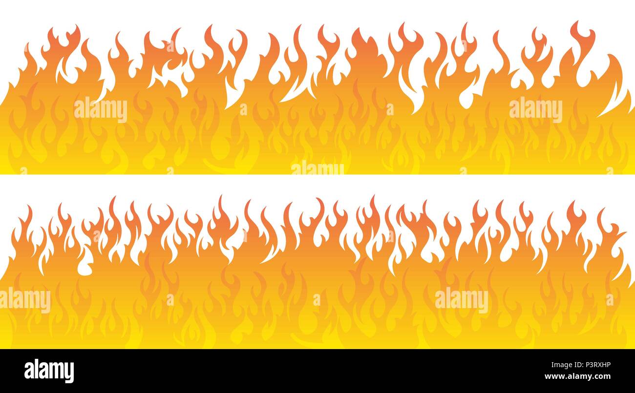 Fire flames border vector hi-res stock photography and images - Alamy