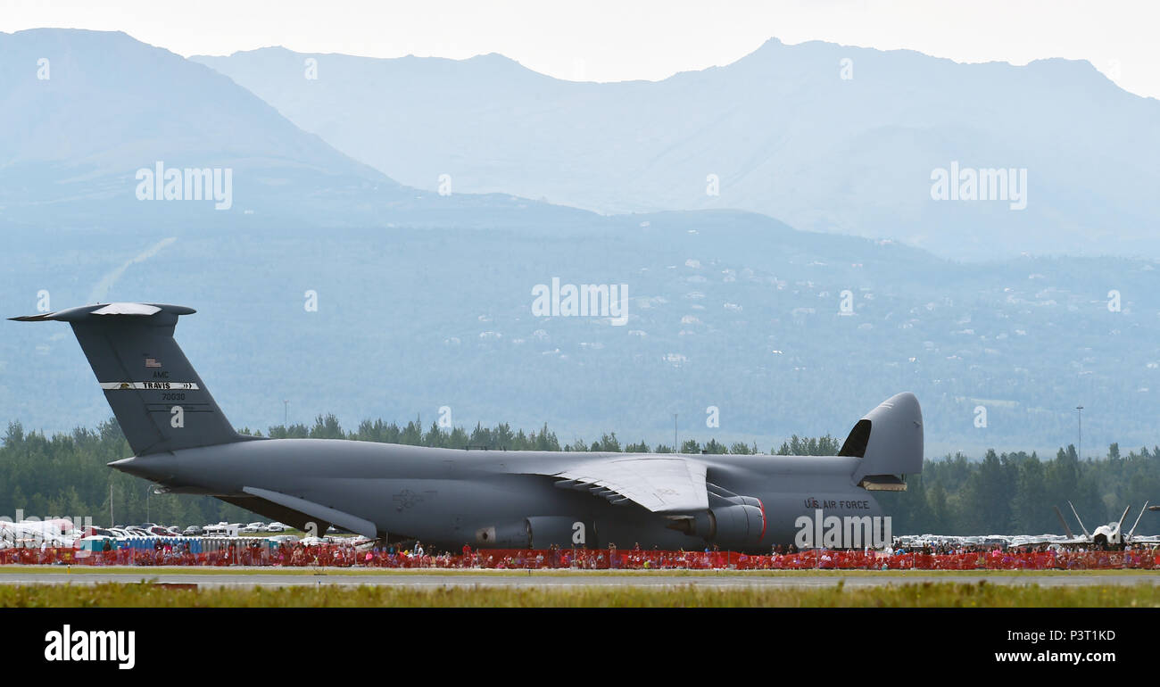 5 Galaxy Rear Ramp A crowd gathers on the ramp in front of a Lockheed C‑5 Galaxy strategic ...