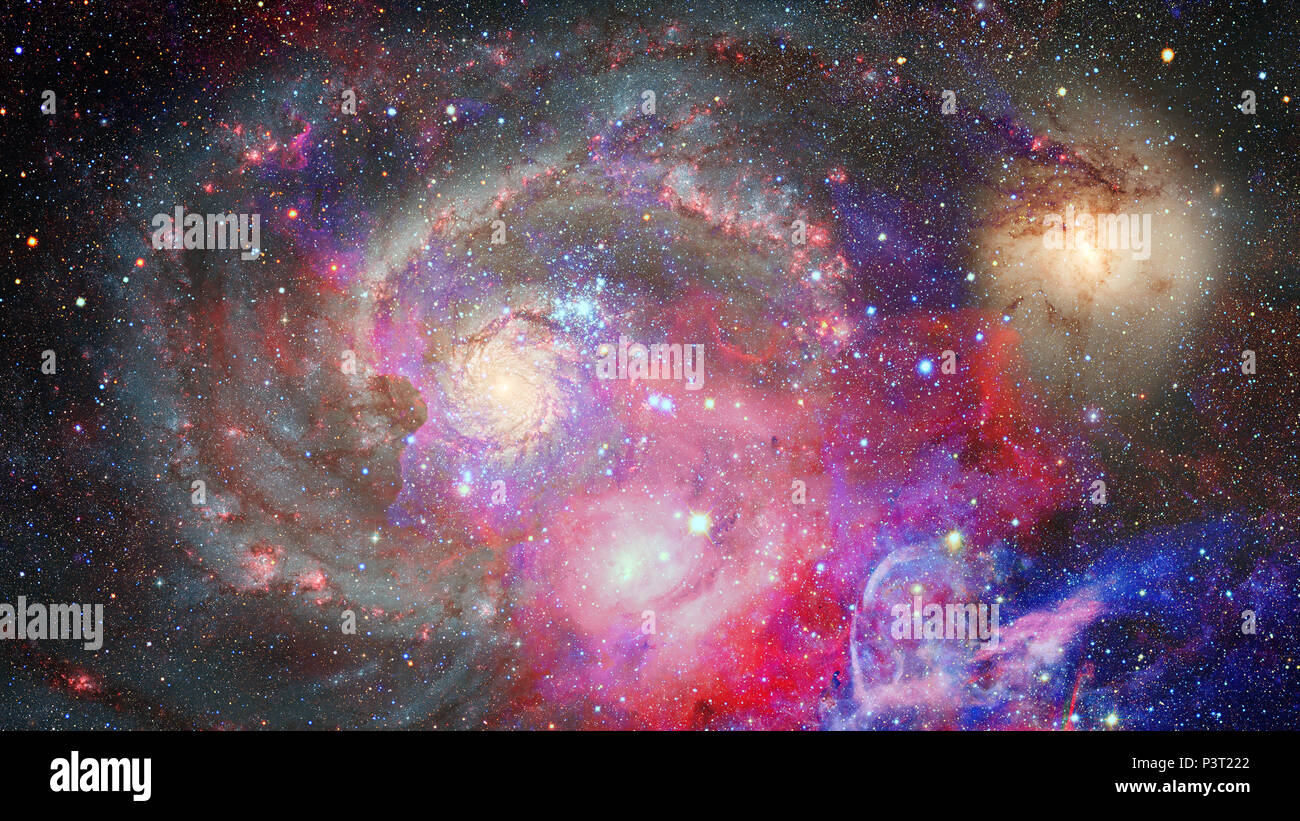 Nebula and open cluster in the universe. Element of this image furnished by NASA Stock Photo