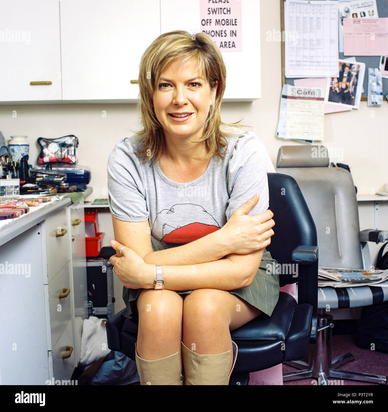 English television presenter Penny Smith, photographed backstage at the  GMTV studios, April 2004, South Bank, London, England, United Kingdom Stock  Photo - Alamy