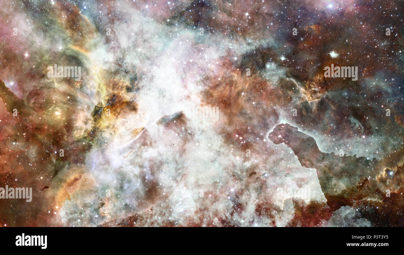 Universe filled with nebula and galaxy. Elements of this image ...