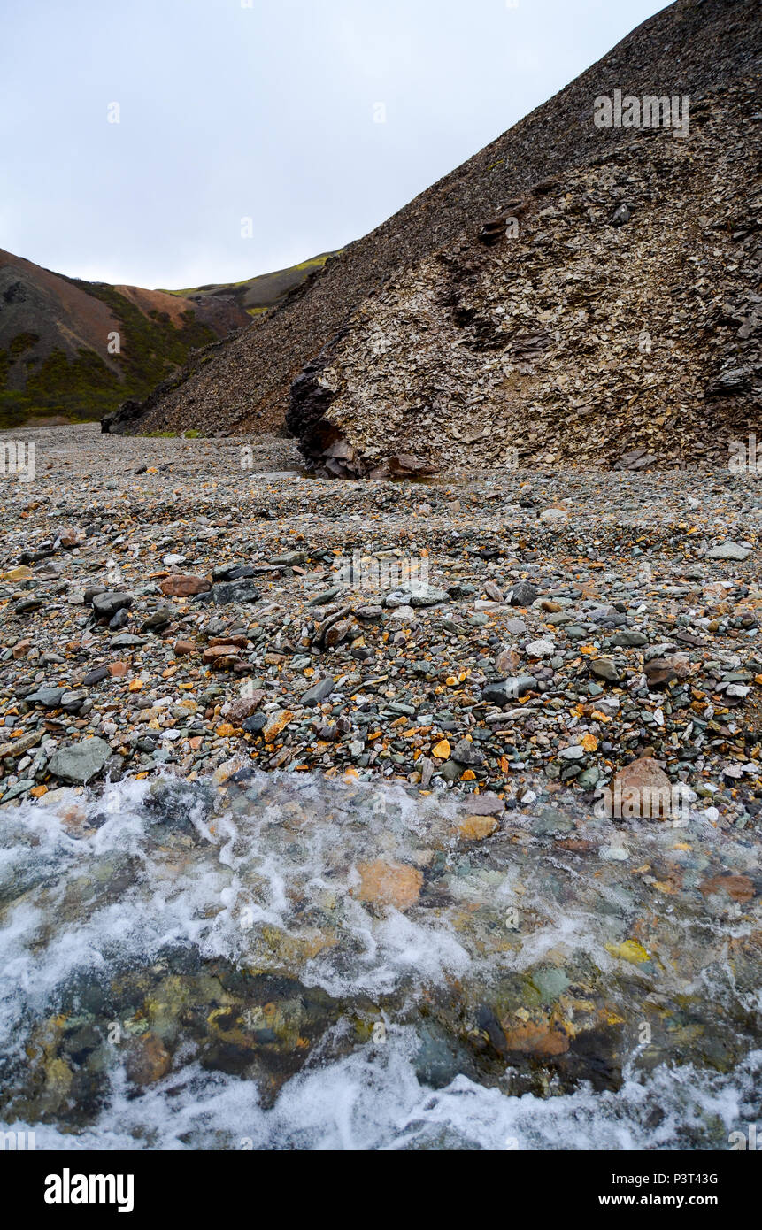 colorful sediment, Iceland Stock Photo
